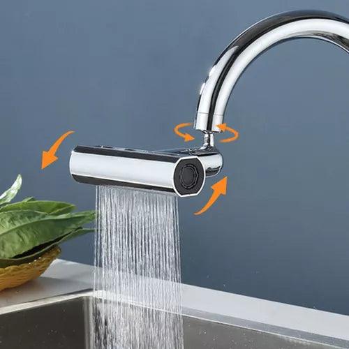 Grifo giratorio con cascada para extensión 4en1 - Mundo Tiendas